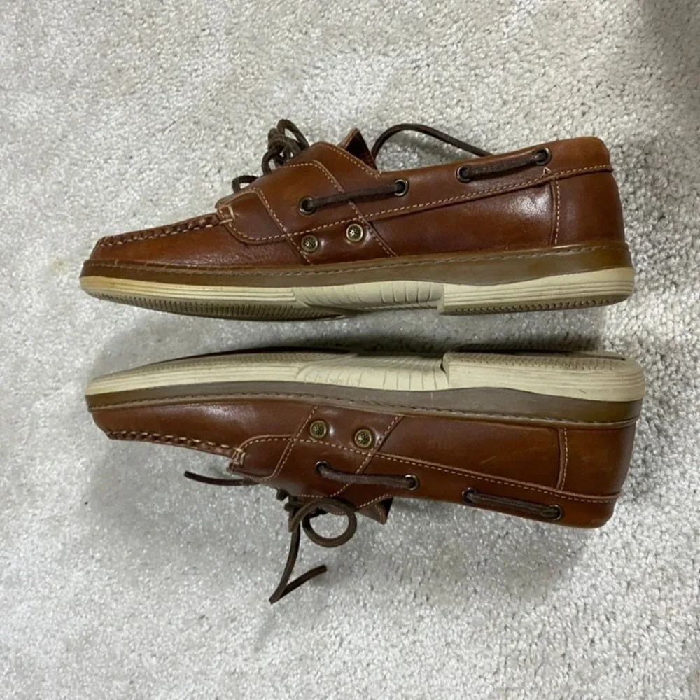 Allen Edmonds Shoes Mens 9 D Eastport Tan Leather Boat Shoes Loafers Preppy